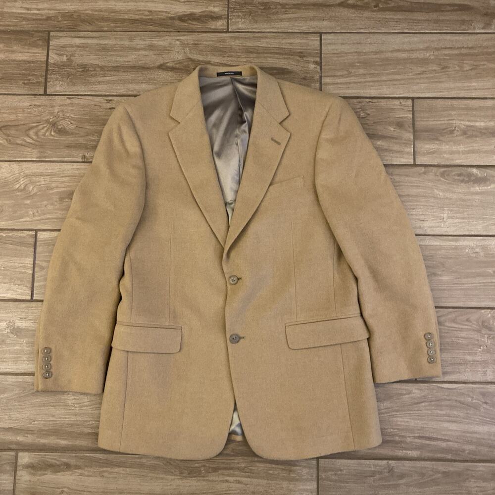 Palm Beach Tan Camel HairTwo Button Blazer, Size 42R